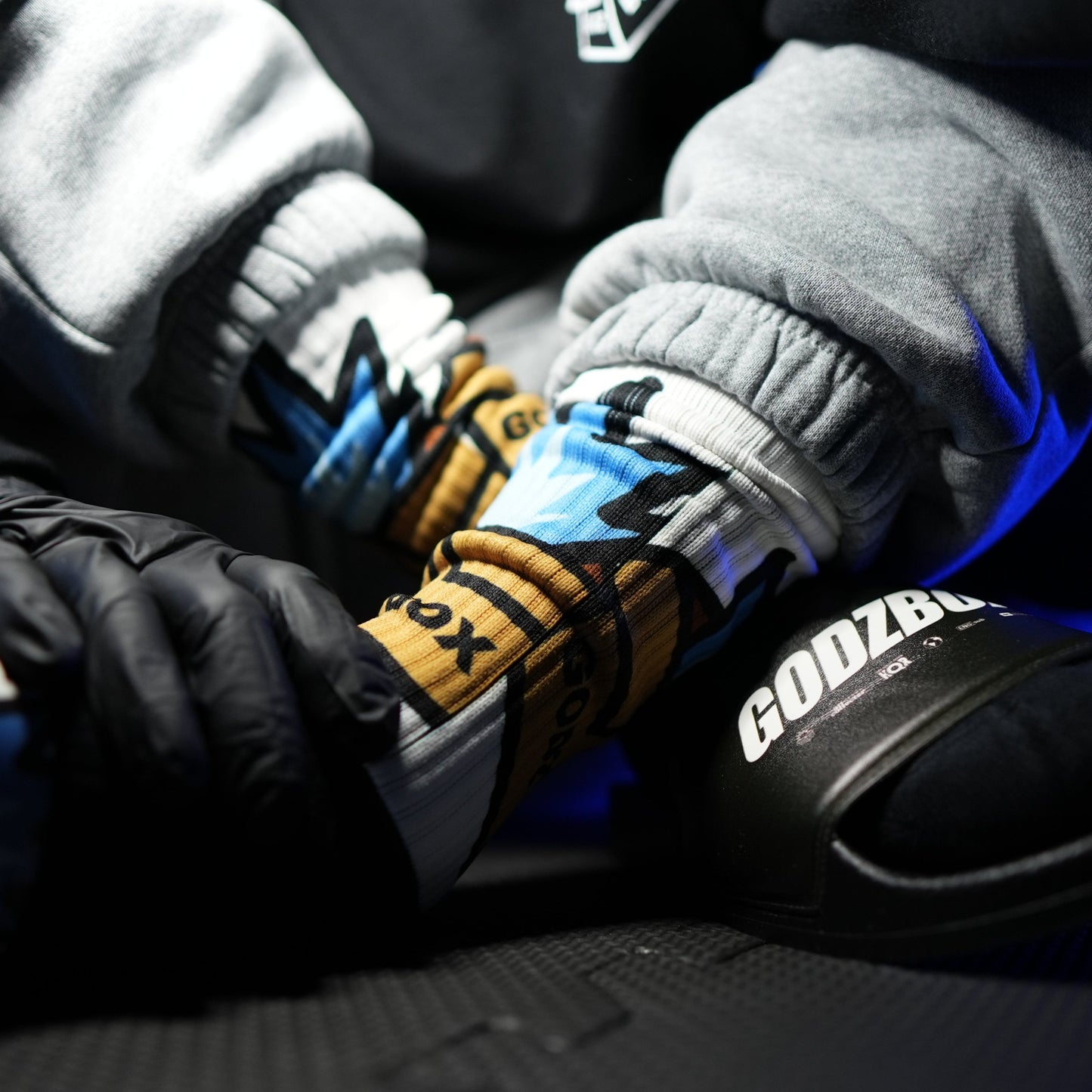 GODZBOX BIG LOGO Socks "ATOMIC BLUE"