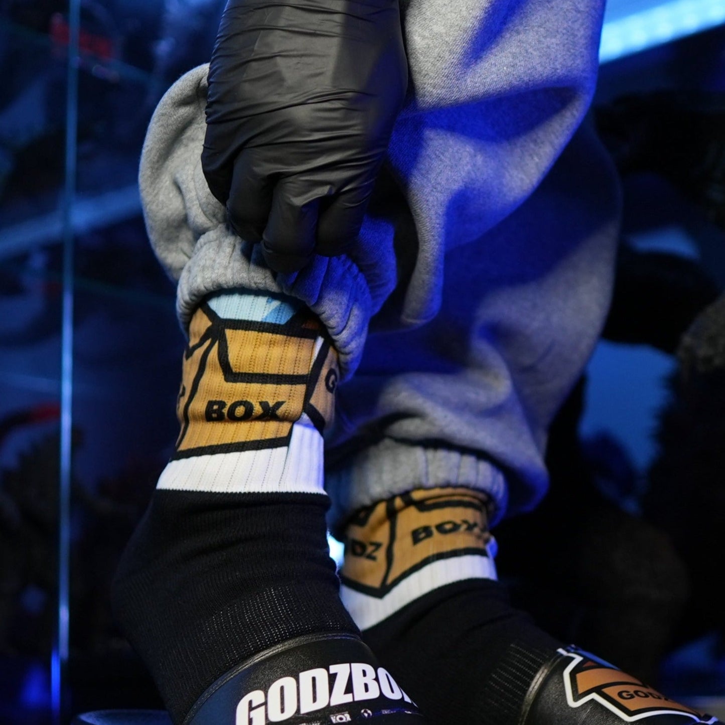 GODZBOX BIG LOGO Socks "ATOMIC BLUE"