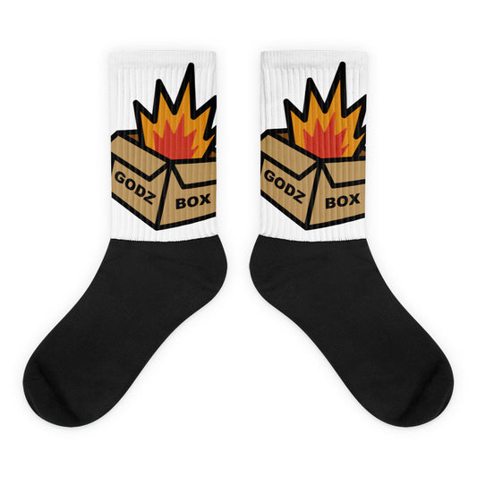 GODZBOX BIG LOGO Socks "BURNING RED"