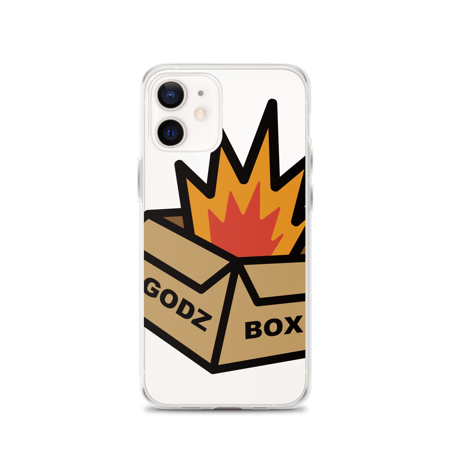 GODZBOX BIG LOGO Clear Case for iPhone® "BURNING RED"