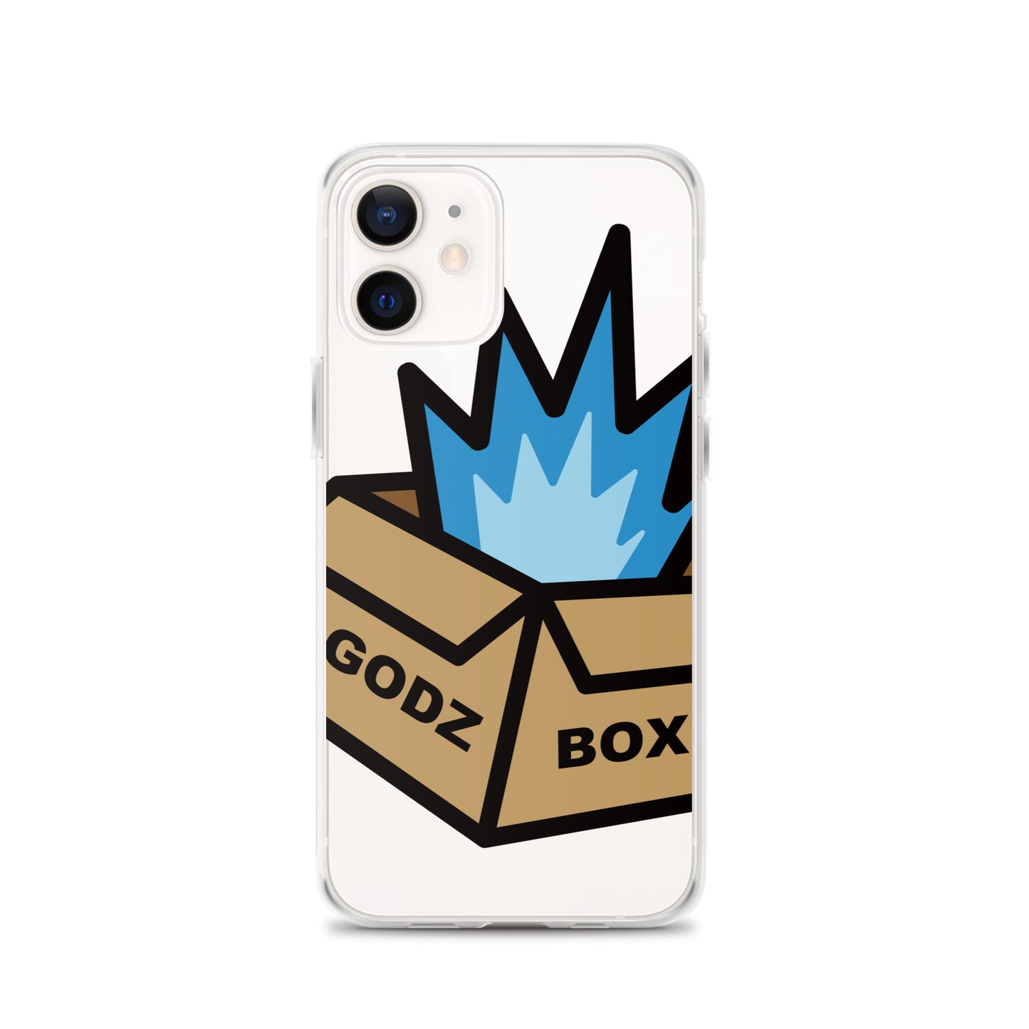 GODZBOX BIG LOGO Clear Case for iPhone® "ATOMIC BLUE"