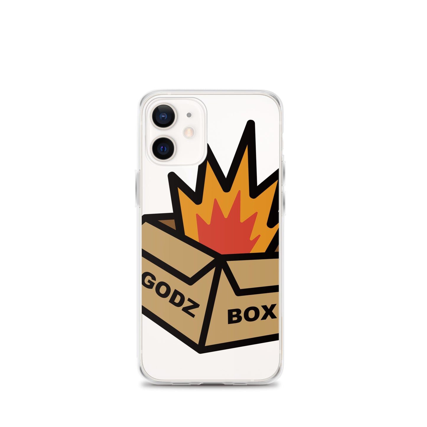 GODZBOX BIG LOGO Clear Case for iPhone® "BURNING RED"