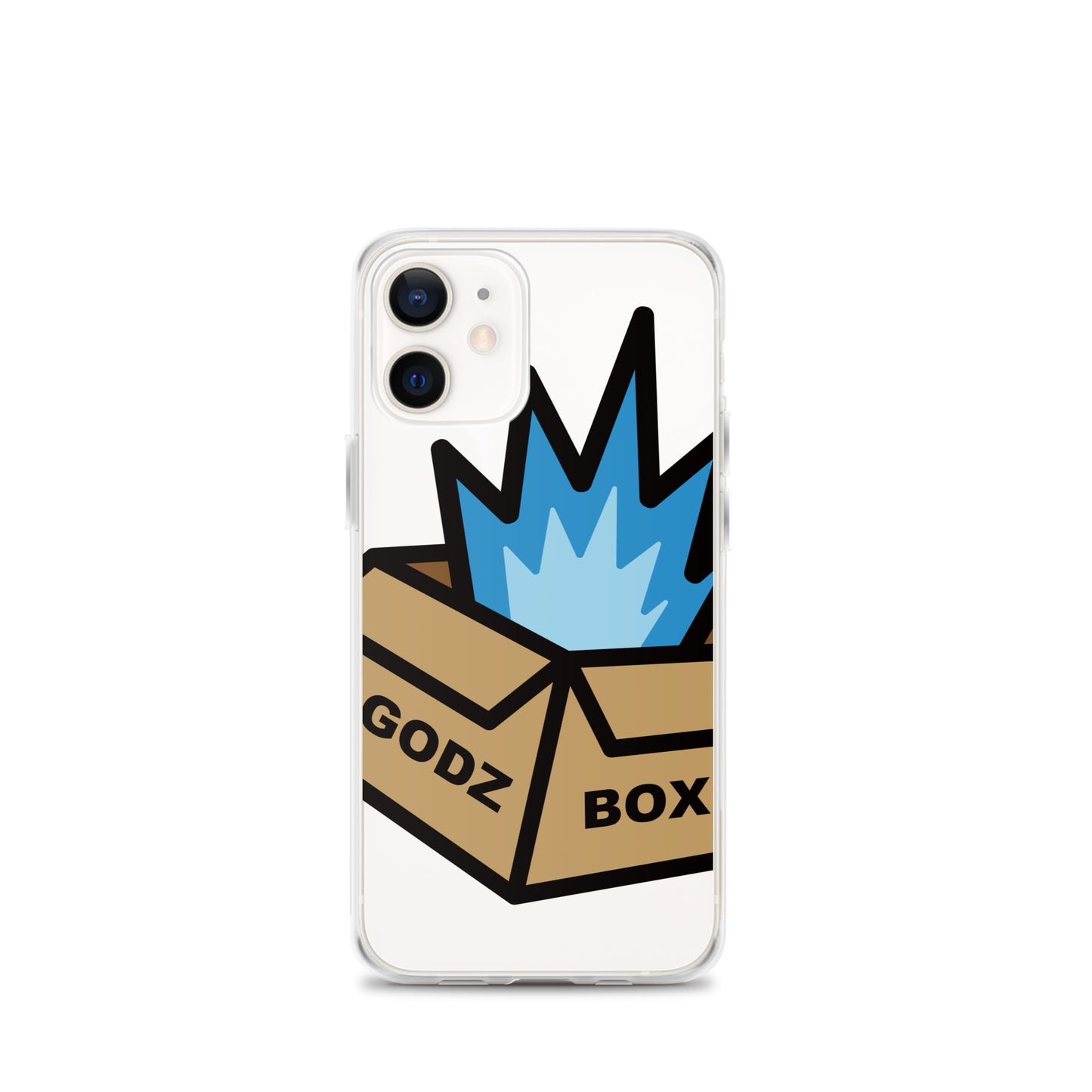 GODZBOX BIG LOGO Clear Case for iPhone® "ATOMIC BLUE"