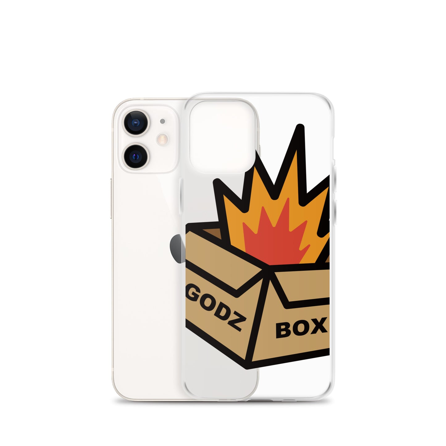 GODZBOX BIG LOGO Clear Case for iPhone® "BURNING RED"