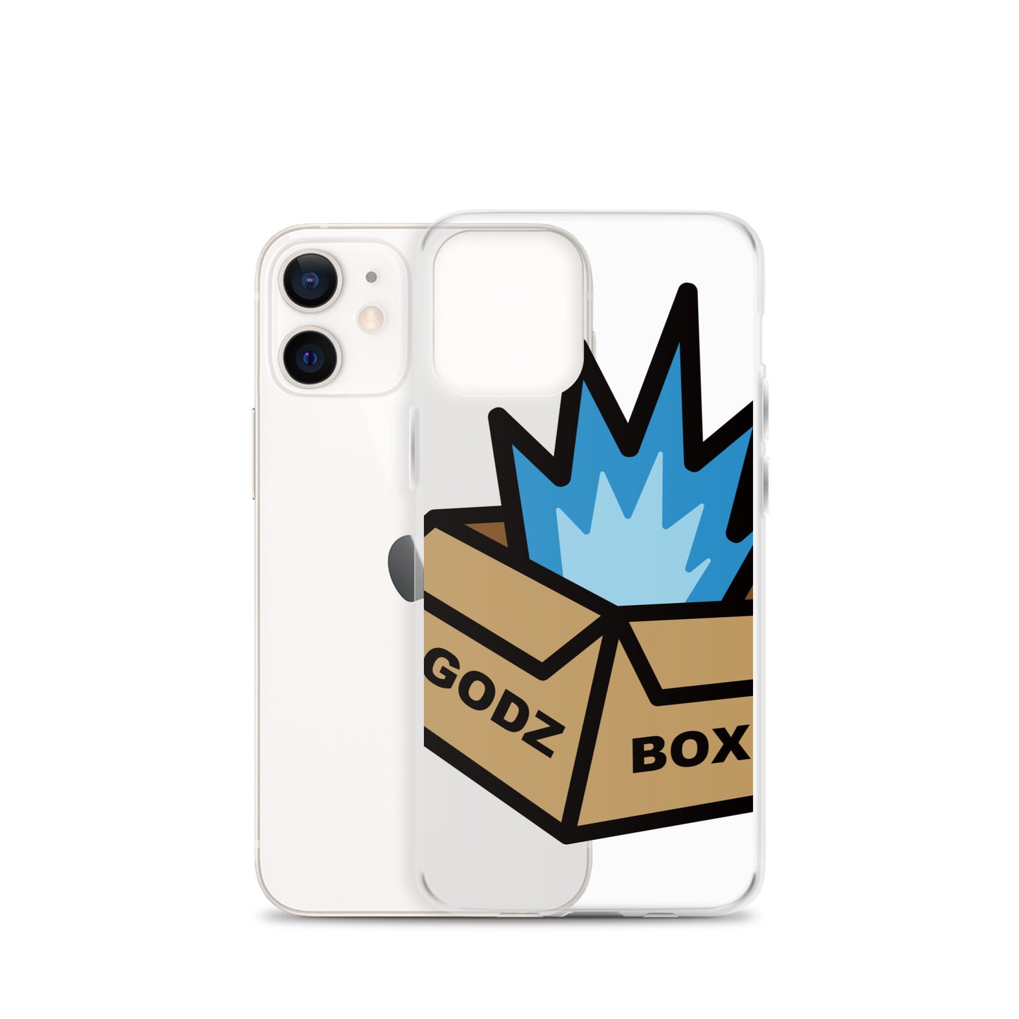 GODZBOX BIG LOGO Clear Case for iPhone® "ATOMIC BLUE"