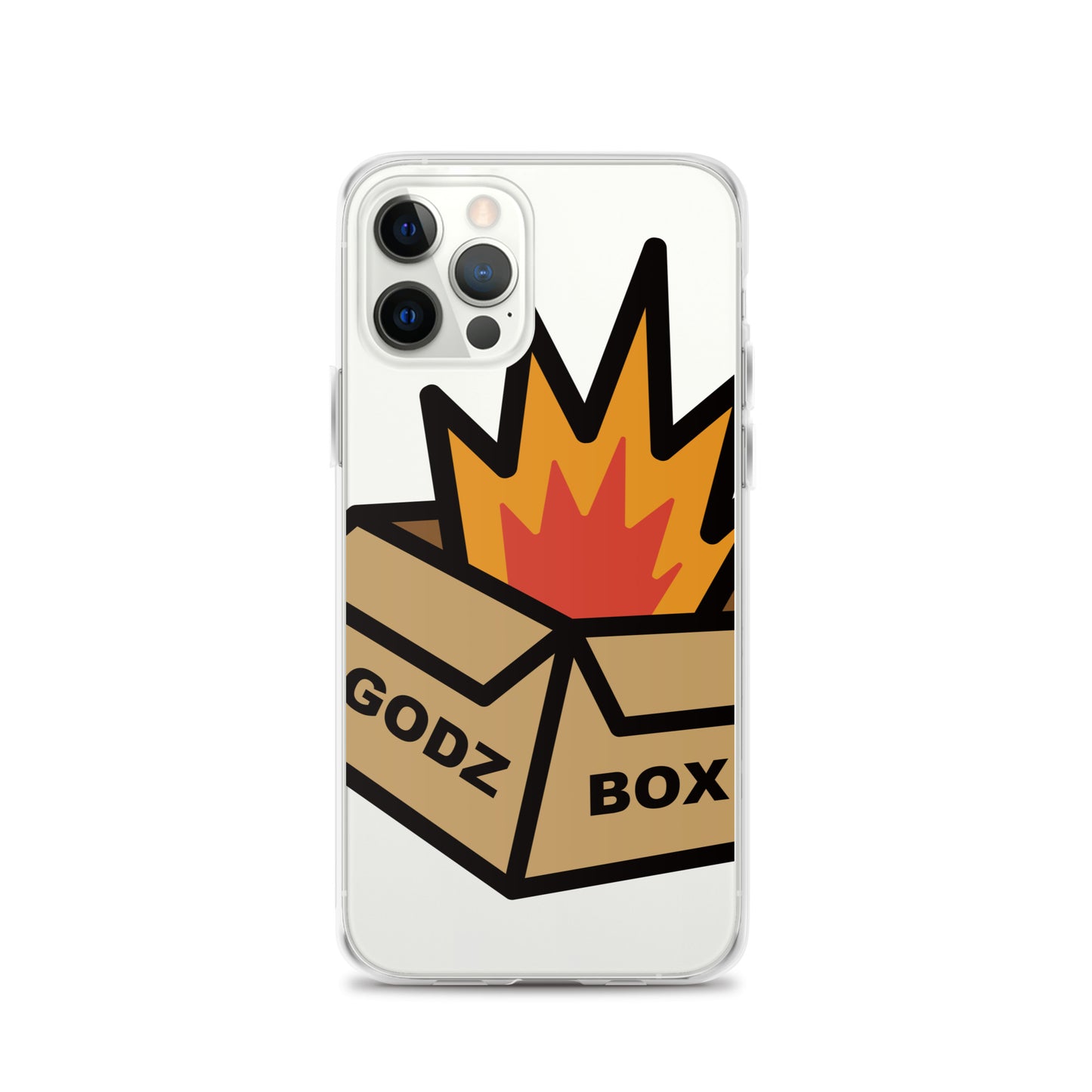 GODZBOX BIG LOGO Clear Case for iPhone® "BURNING RED"