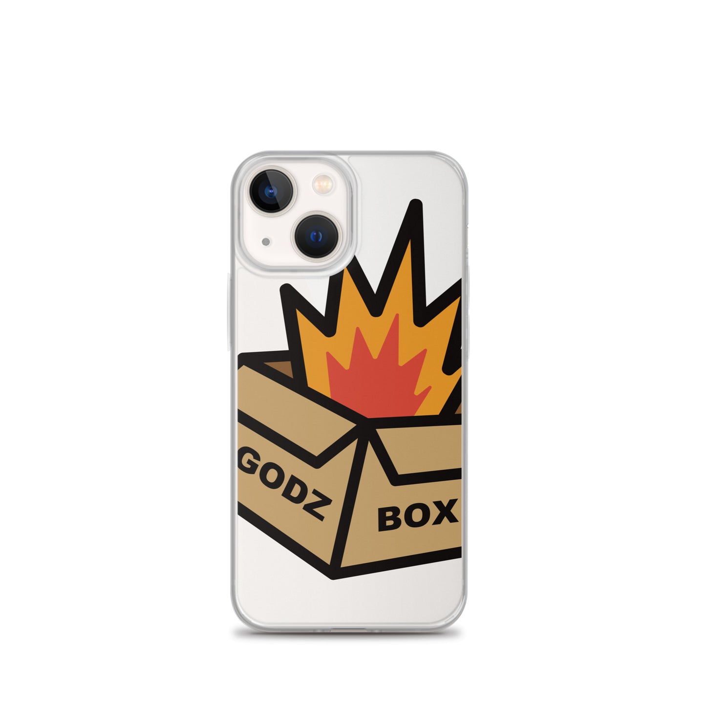 GODZBOX BIG LOGO Clear Case for iPhone® "BURNING RED"