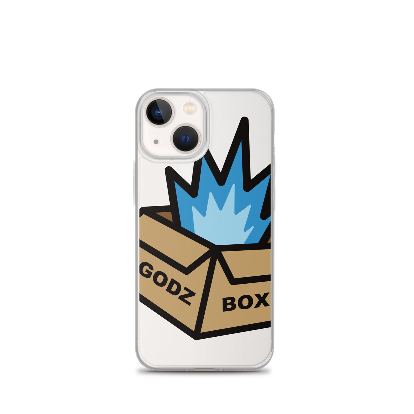 GODZBOX BIG LOGO Clear Case for iPhone® "ATOMIC BLUE"