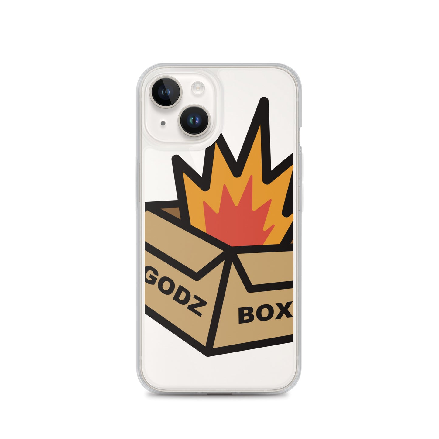 GODZBOX BIG LOGO Clear Case for iPhone® "BURNING RED"