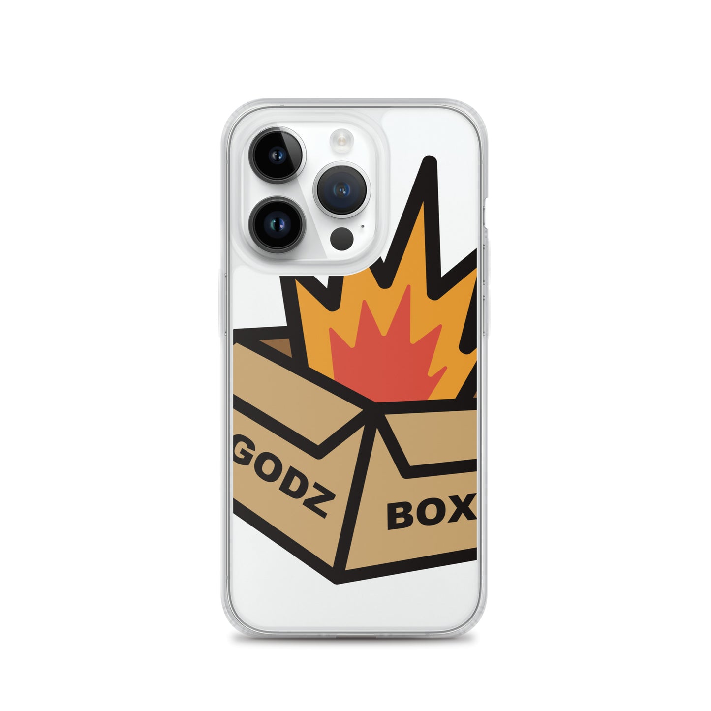 GODZBOX BIG LOGO Clear Case for iPhone® "BURNING RED"