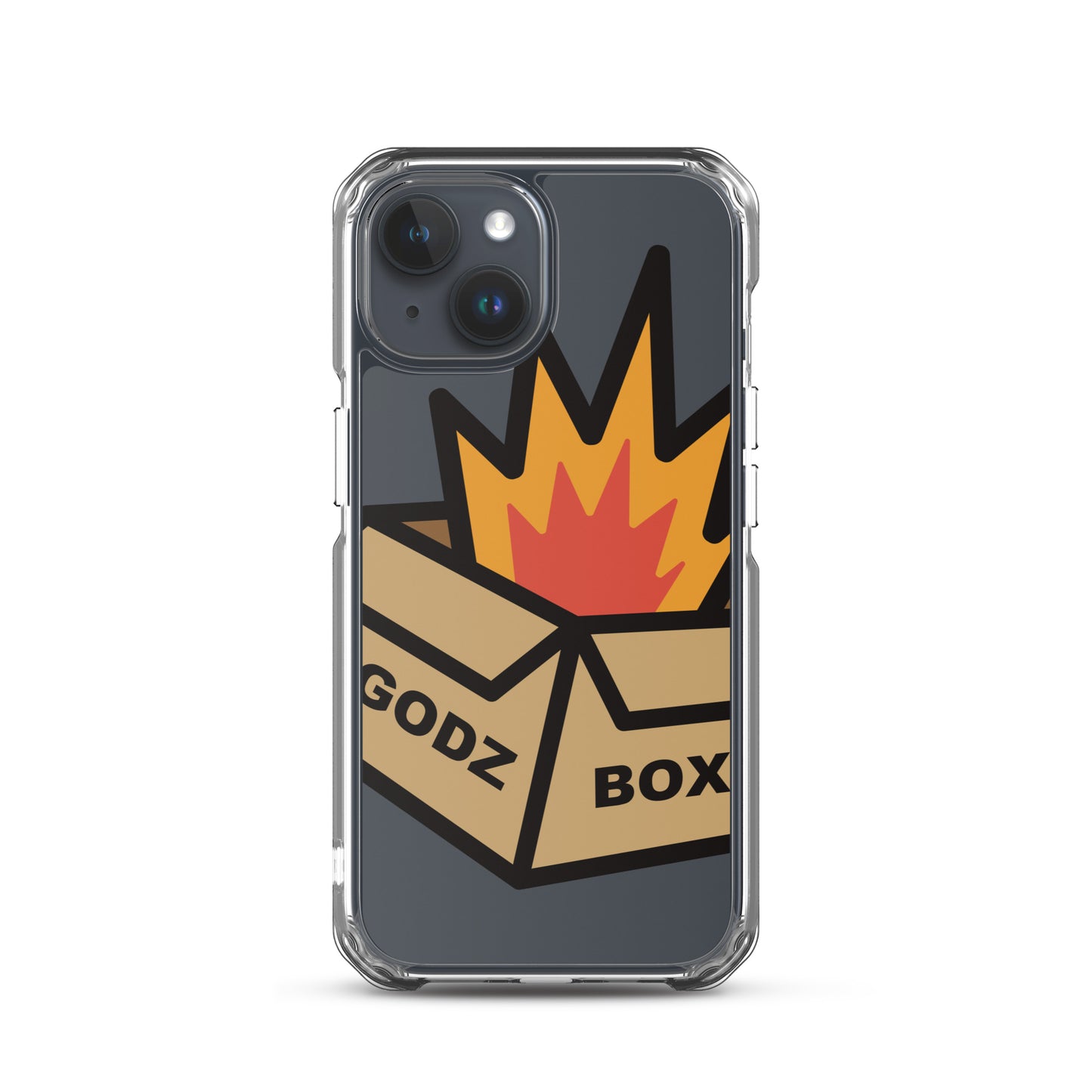 GODZBOX BIG LOGO Clear Case for iPhone® "BURNING RED"