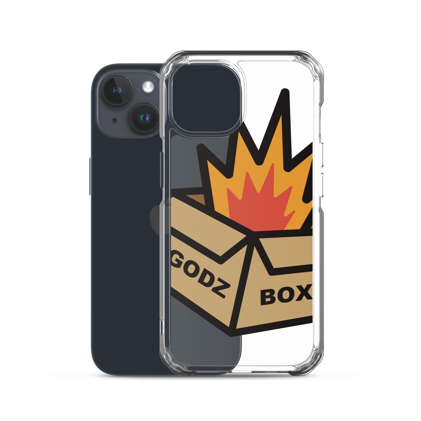 GODZBOX BIG LOGO Clear Case for iPhone® "BURNING RED"