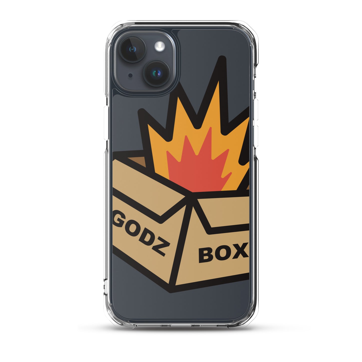 GODZBOX BIG LOGO Clear Case for iPhone® "BURNING RED"