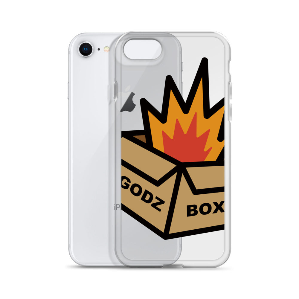 GODZBOX BIG LOGO Clear Case for iPhone® "BURNING RED"