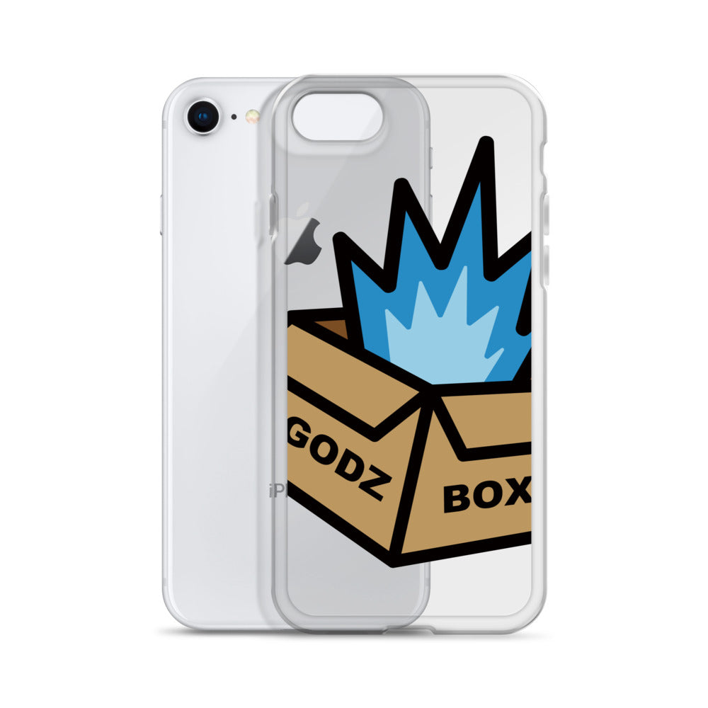 GODZBOX BIG LOGO Clear Case for iPhone® "ATOMIC BLUE"