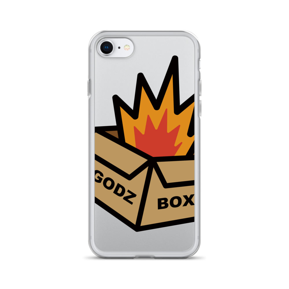 GODZBOX BIG LOGO Clear Case for iPhone® "BURNING RED"