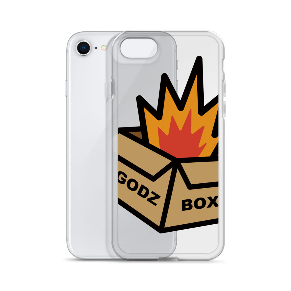 GODZBOX BIG LOGO Clear Case for iPhone® "BURNING RED"