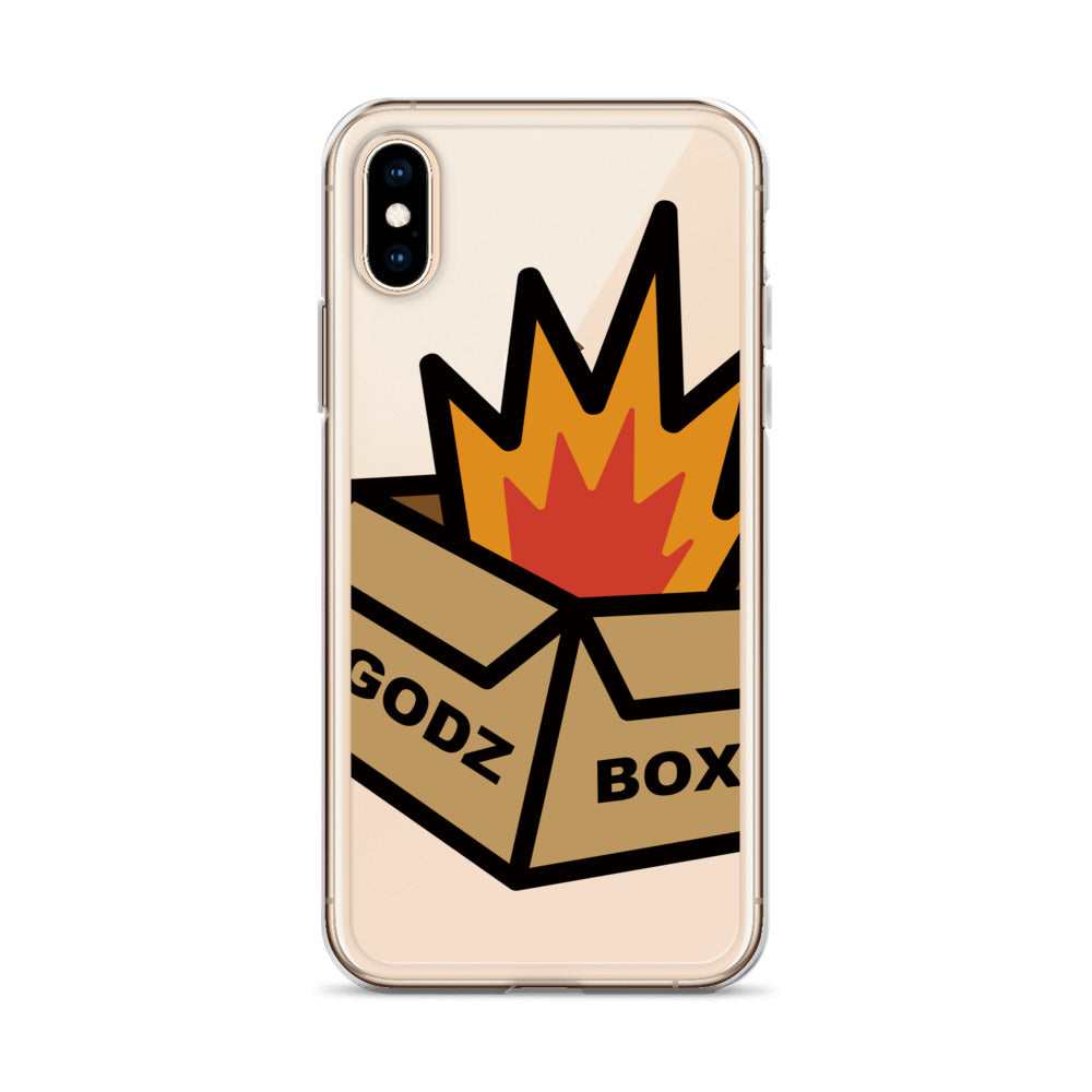 GODZBOX BIG LOGO Clear Case for iPhone® "BURNING RED"