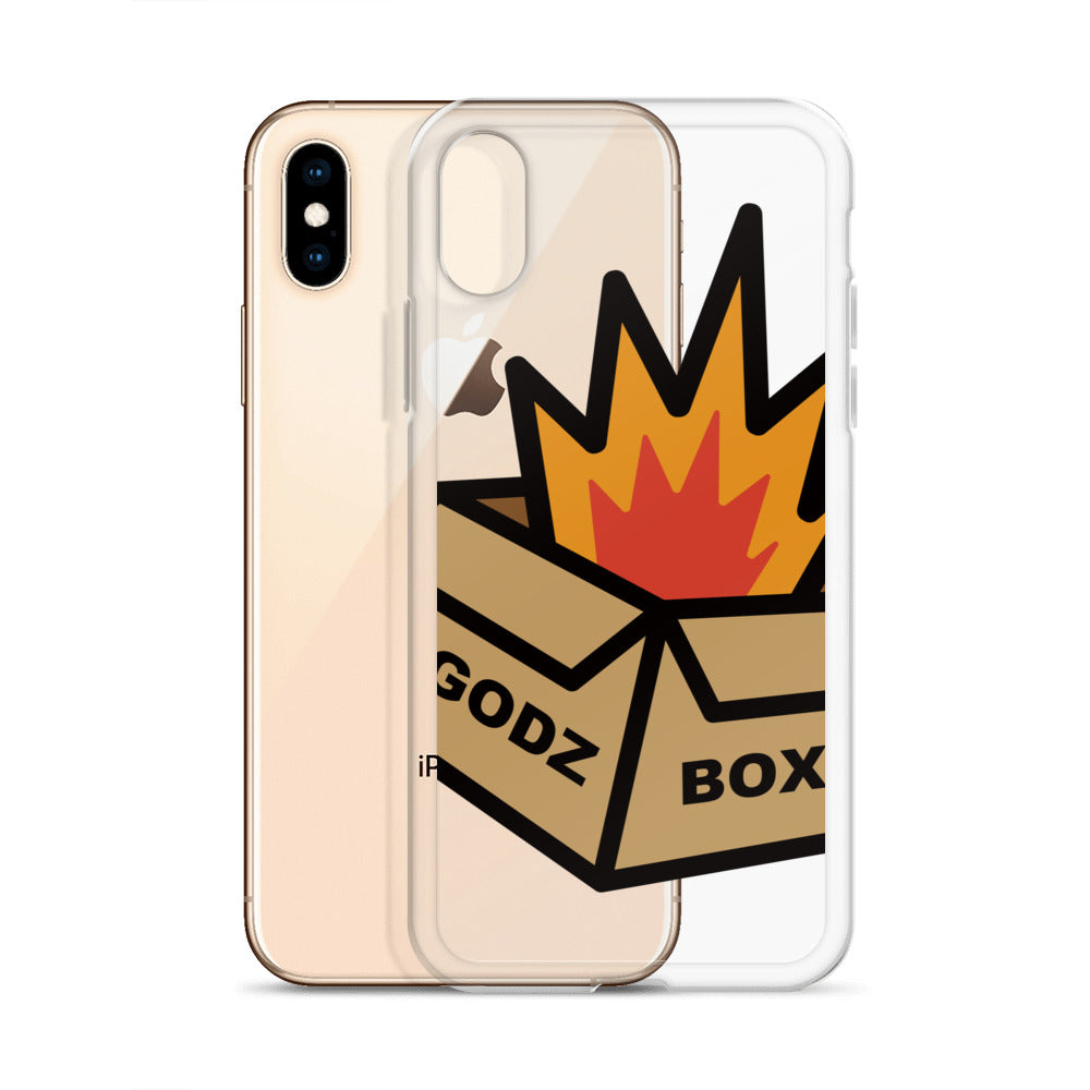 GODZBOX BIG LOGO Clear Case for iPhone® "BURNING RED"