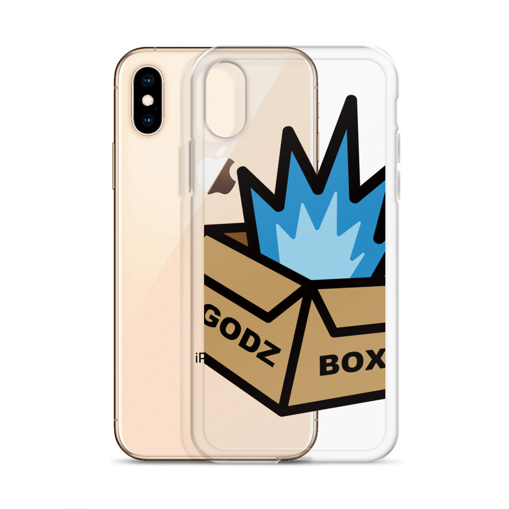 GODZBOX BIG LOGO Clear Case for iPhone® "ATOMIC BLUE"