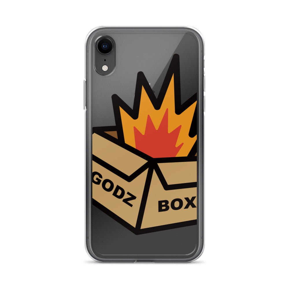 GODZBOX BIG LOGO Clear Case for iPhone® "BURNING RED"