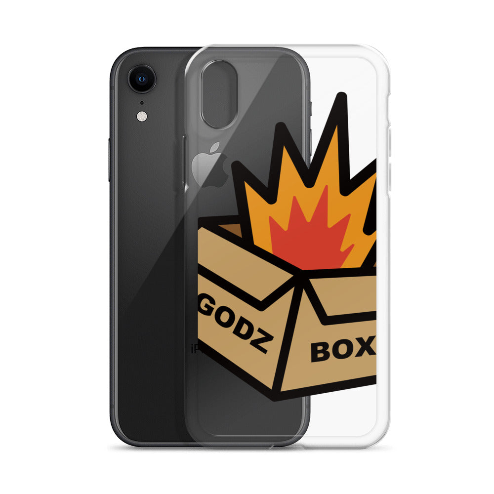 GODZBOX BIG LOGO Clear Case for iPhone® "BURNING RED"