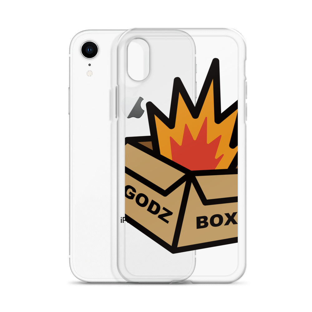 GODZBOX BIG LOGO Clear Case for iPhone® "BURNING RED"