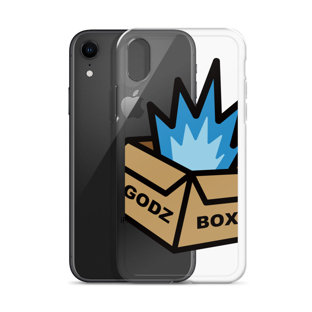 GODZBOX BIG LOGO Clear Case for iPhone® "ATOMIC BLUE"